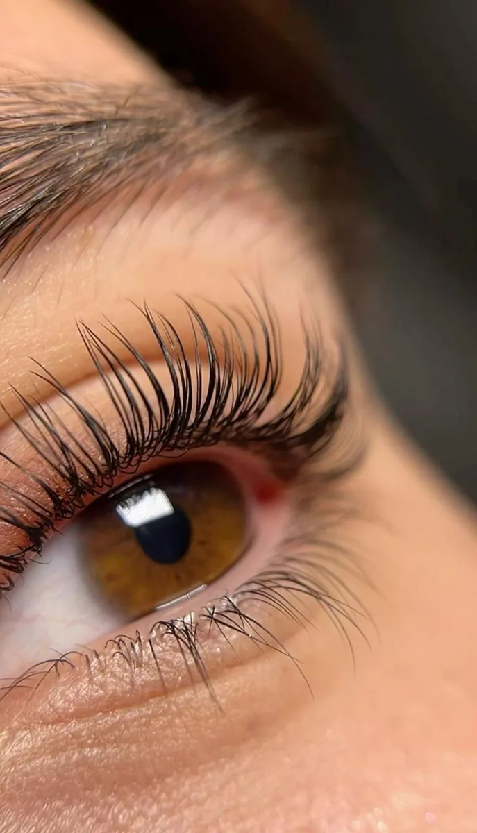 Cils naturellement courbés après une mise en beauté du regard